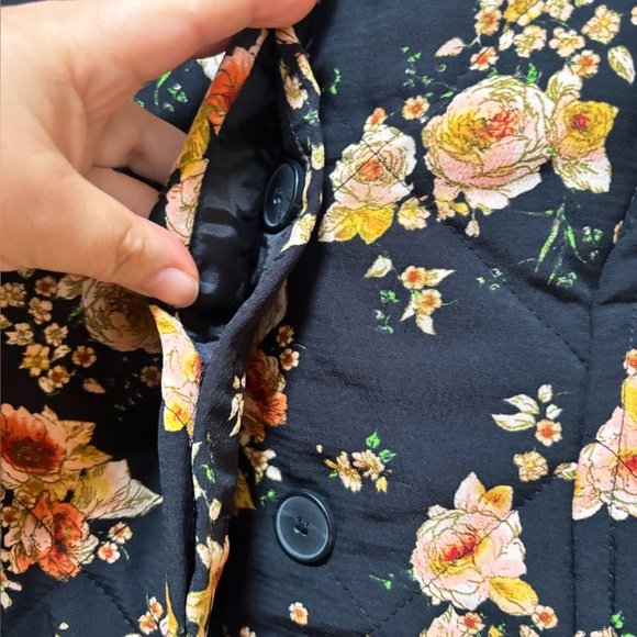 Zara Black Floral Jacket - Picture 7 of 10